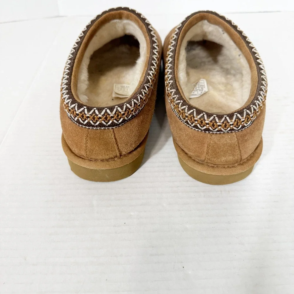 UGG Mens Tasman Suede Chestnut Shearling Clog Mule Cozy Slipper Size 11